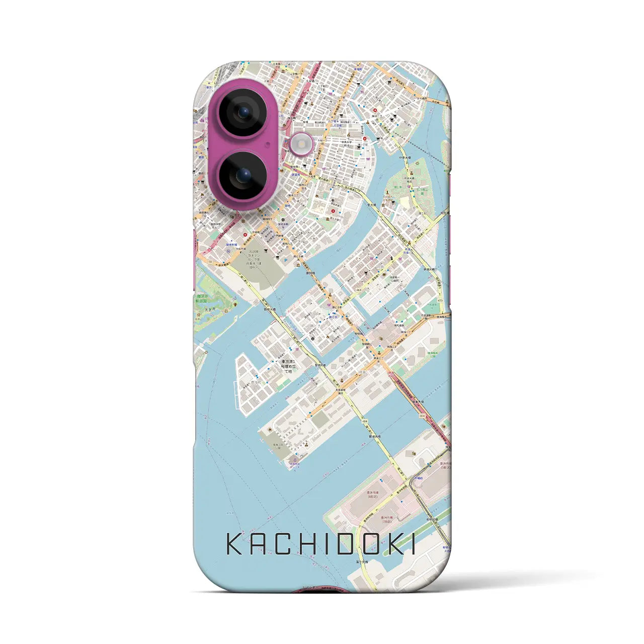 【勝どき(東京都)】地図柄iPhoneケース(バックカバータイプ)