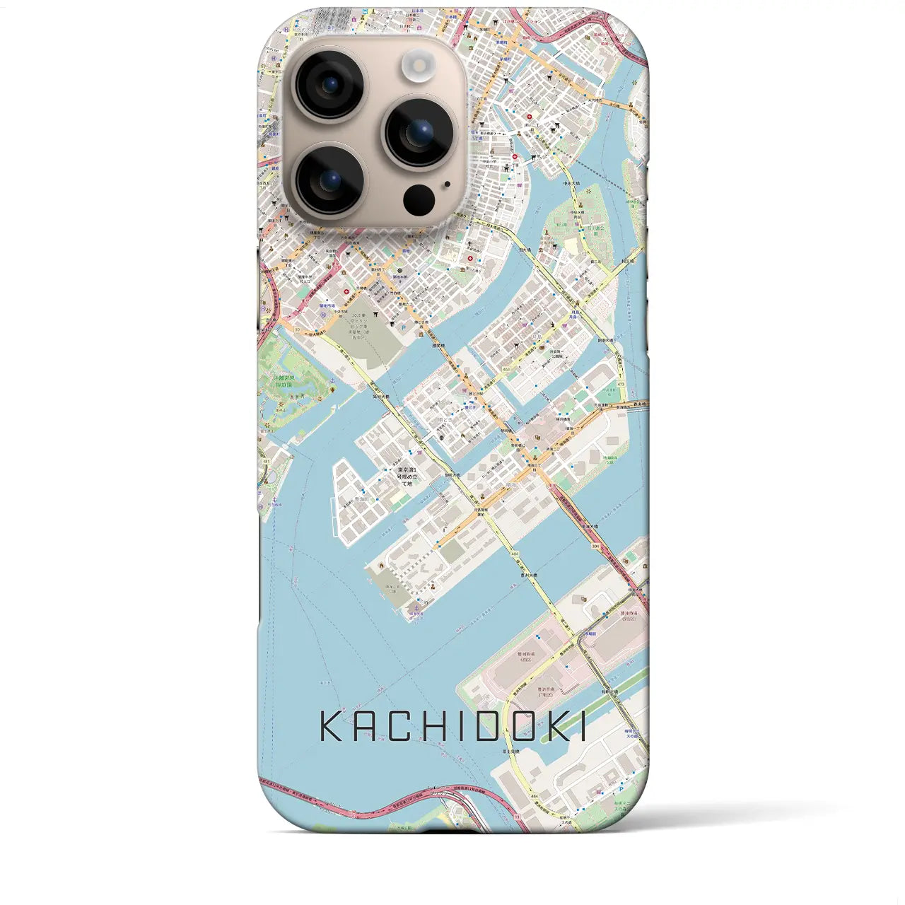 【勝どき(東京都)】地図柄iPhoneケース(バックカバータイプ)
