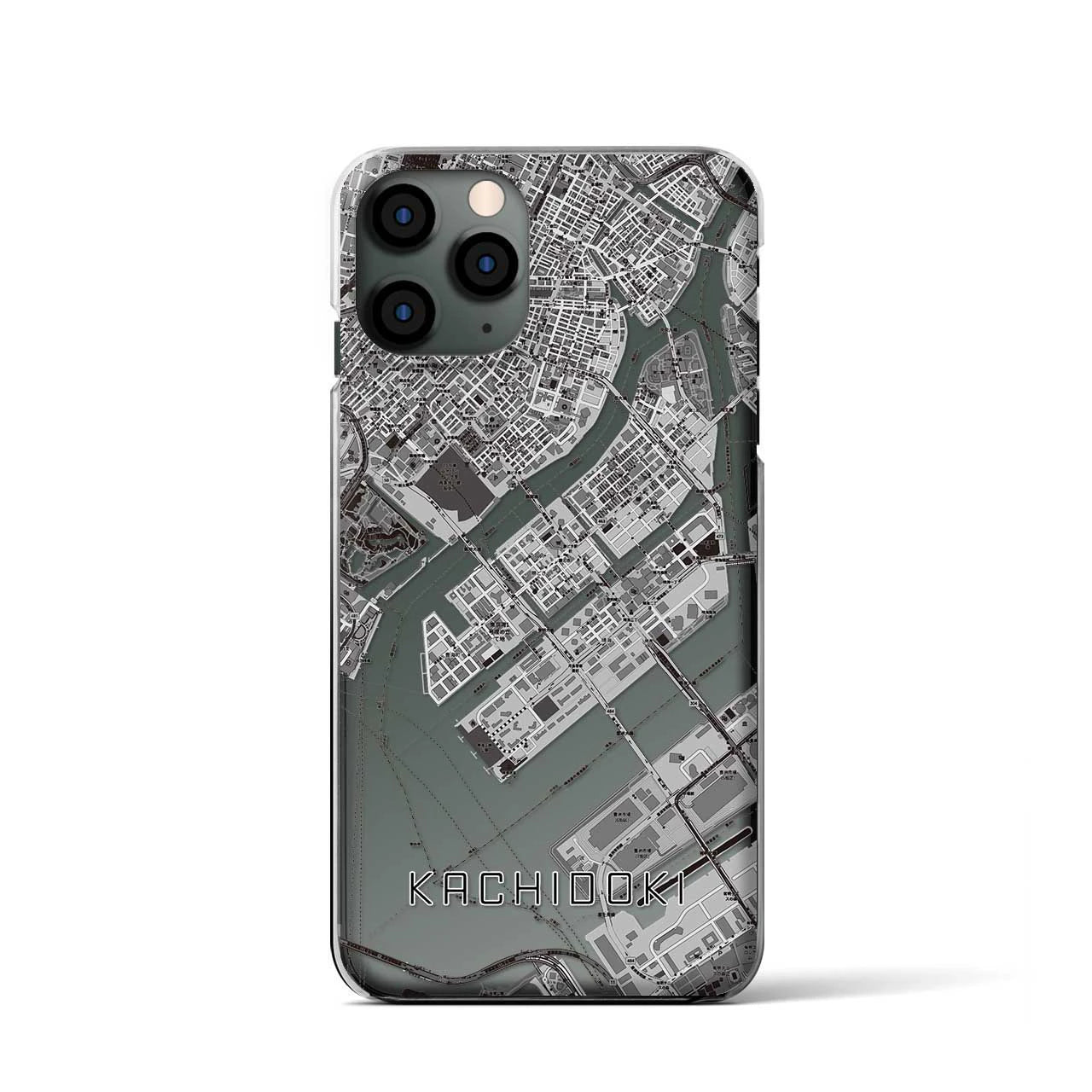 【勝どき(東京都)】地図柄iPhoneケース(クリアタイプ)