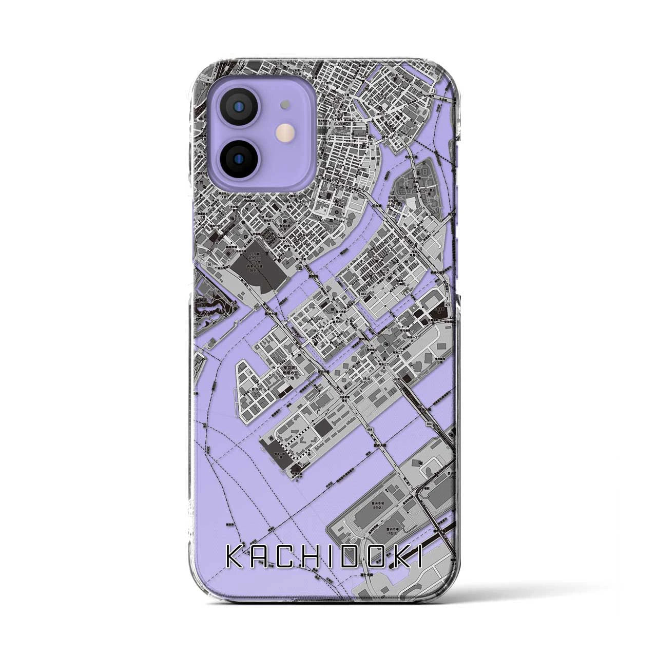 【勝どき(東京都)】地図柄iPhoneケース(クリアタイプ)