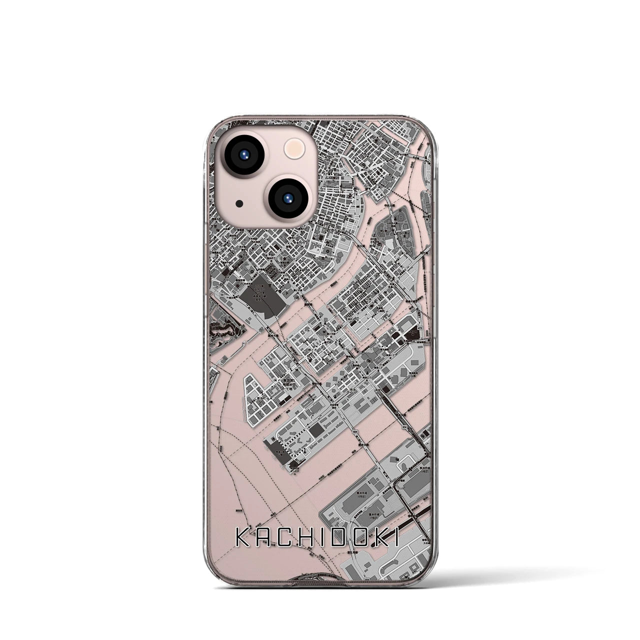 【勝どき(東京都)】地図柄iPhoneケース(クリアタイプ)