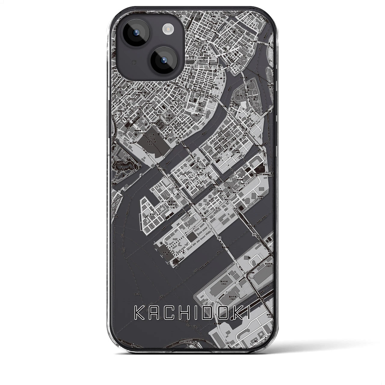 【勝どき(東京都)】地図柄iPhoneケース(クリアタイプ)