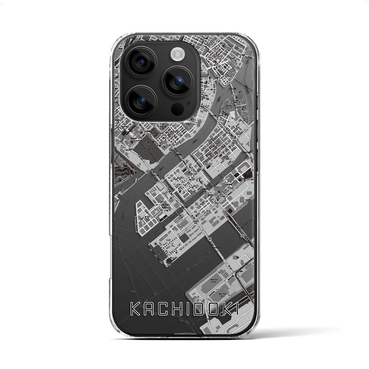 【勝どき(東京都)】地図柄iPhoneケース(クリアタイプ)