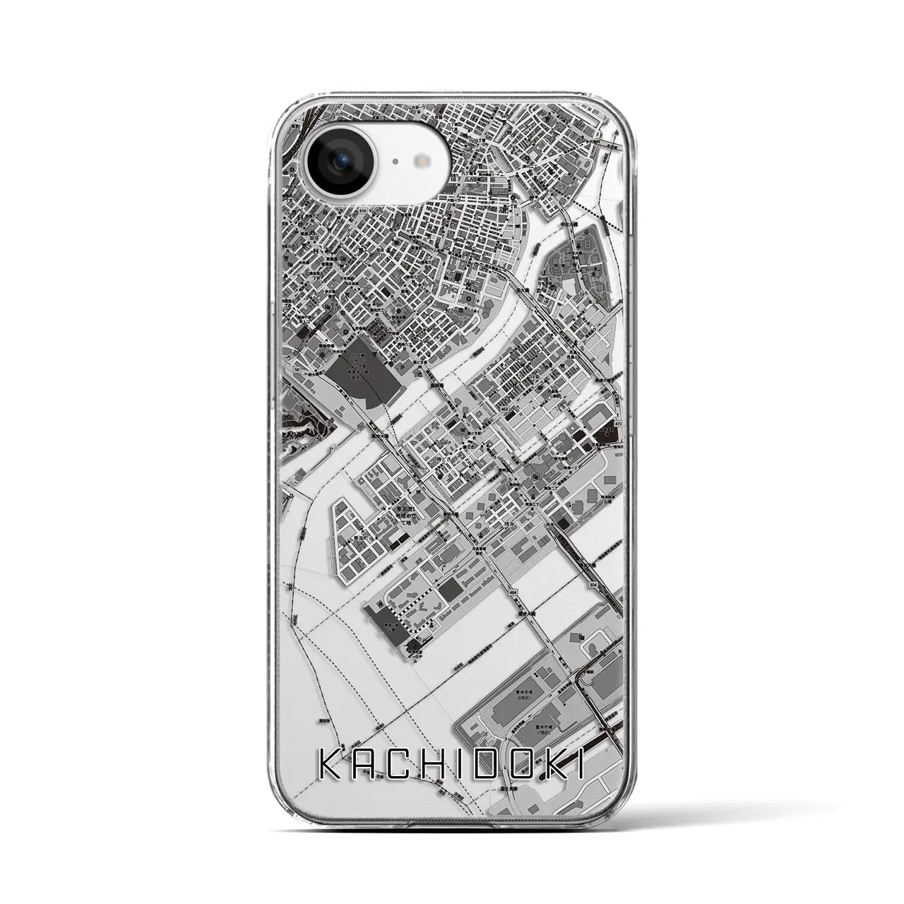 【勝どき(東京都)】地図柄iPhoneケース(クリアタイプ)