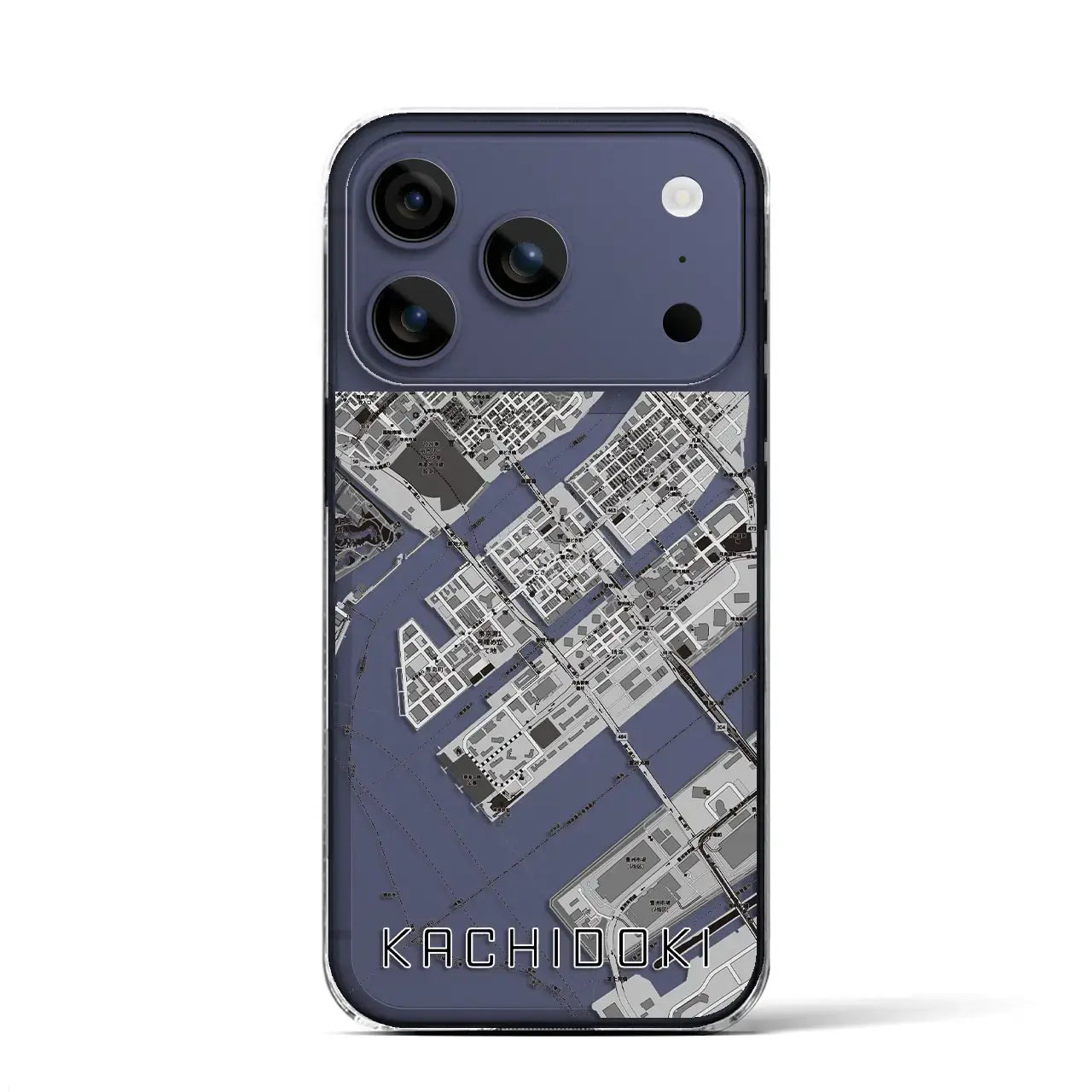 【勝どき(東京都)】地図柄iPhoneケース(クリアタイプ)