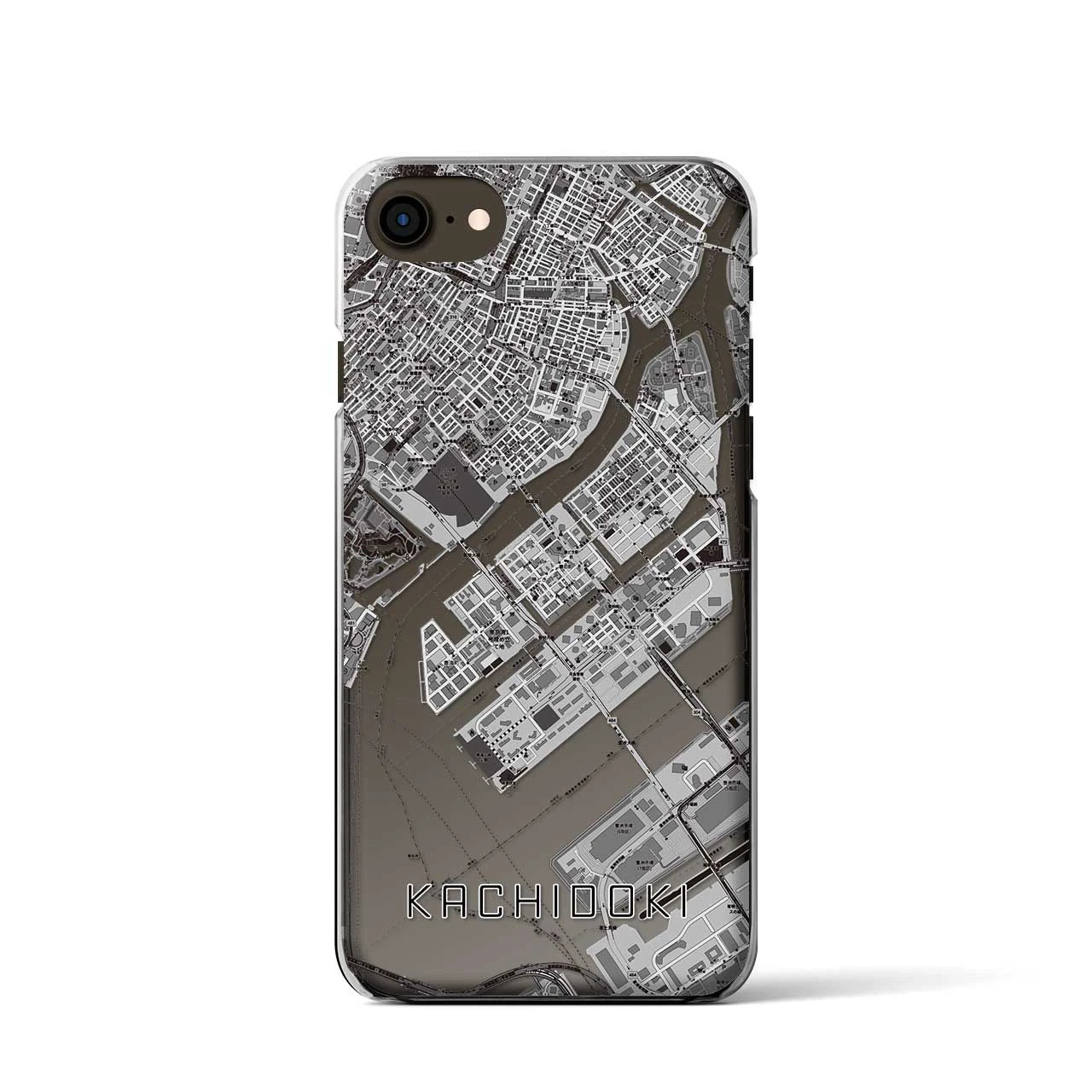 【勝どき(東京都)】地図柄iPhoneケース(クリアタイプ)