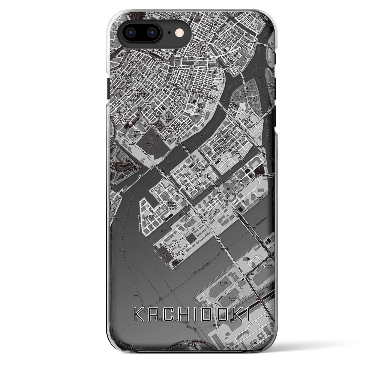 【勝どき(東京都)】地図柄iPhoneケース(クリアタイプ)