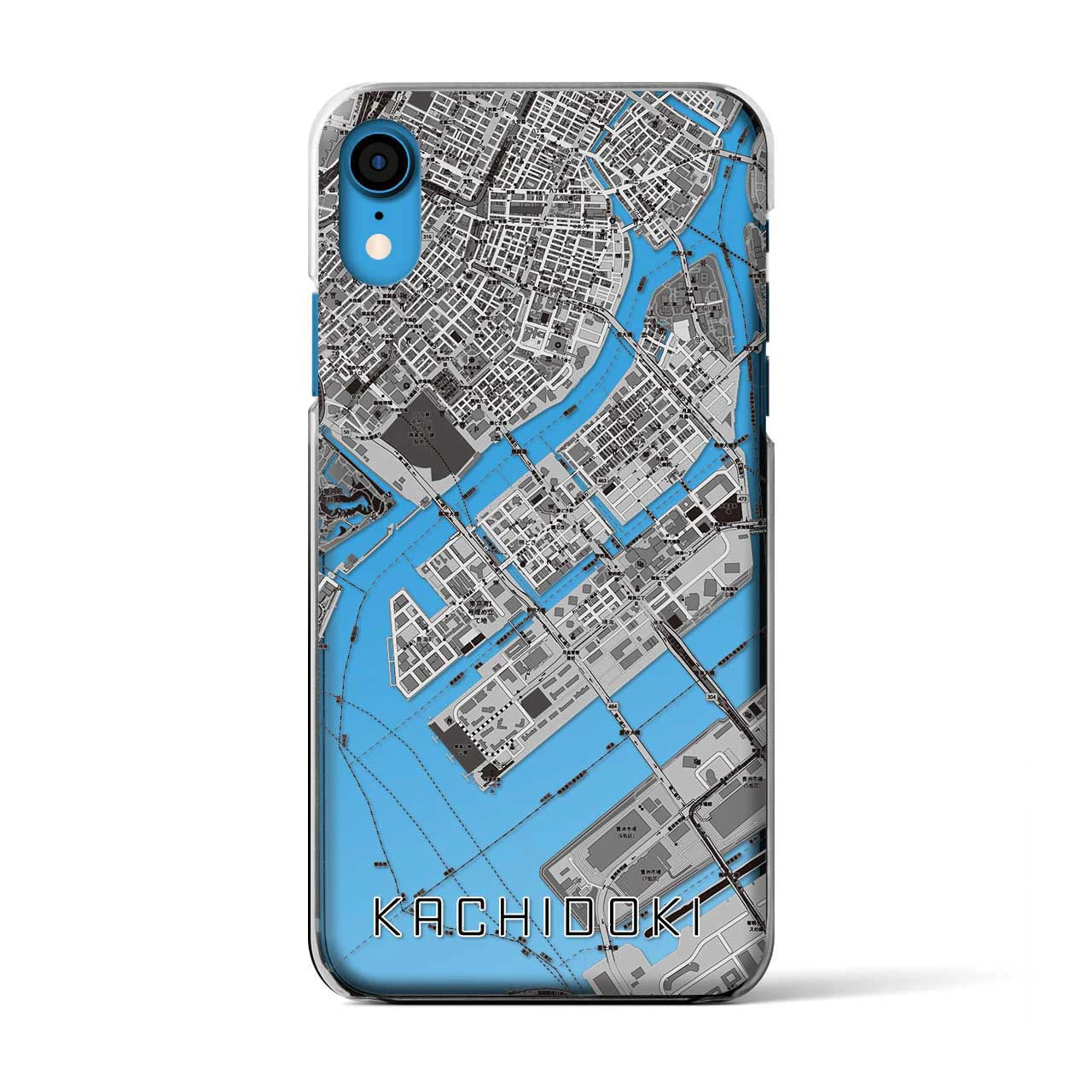 【勝どき(東京都)】地図柄iPhoneケース(クリアタイプ)