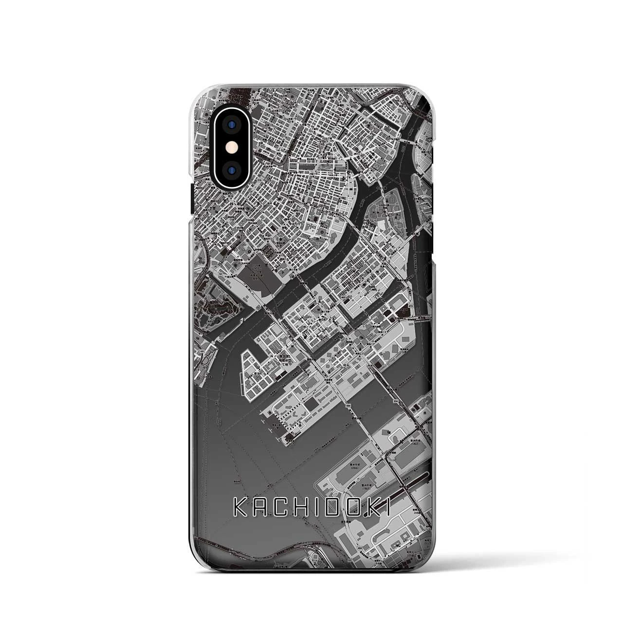 【勝どき(東京都)】地図柄iPhoneケース(クリアタイプ)