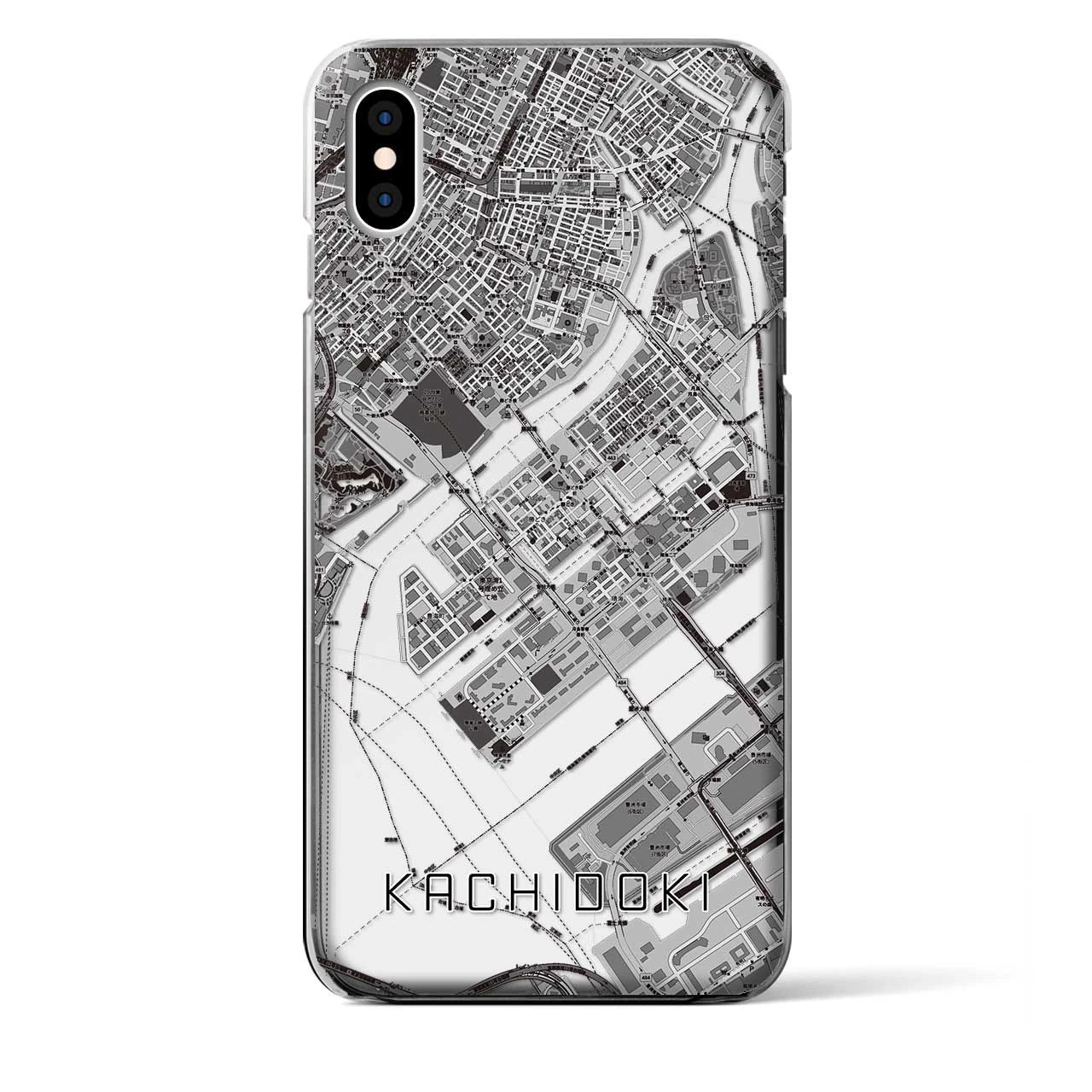 【勝どき(東京都)】地図柄iPhoneケース(クリアタイプ)