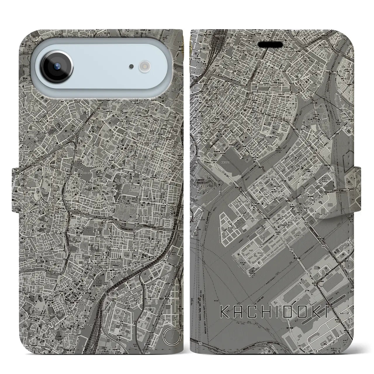 【勝どき(東京都)】地図柄iPhoneケース(手帳タイプ)