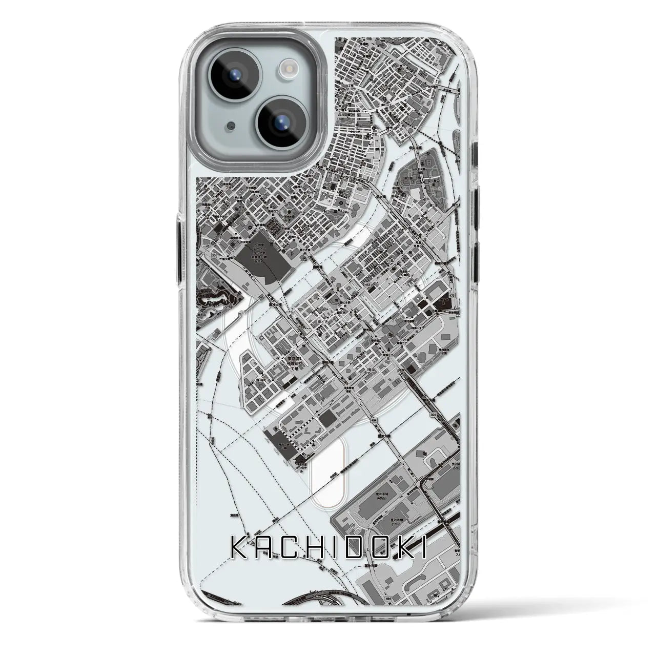 【勝どき(東京都)】地図柄iPhoneケース(MagSafeタイプ)