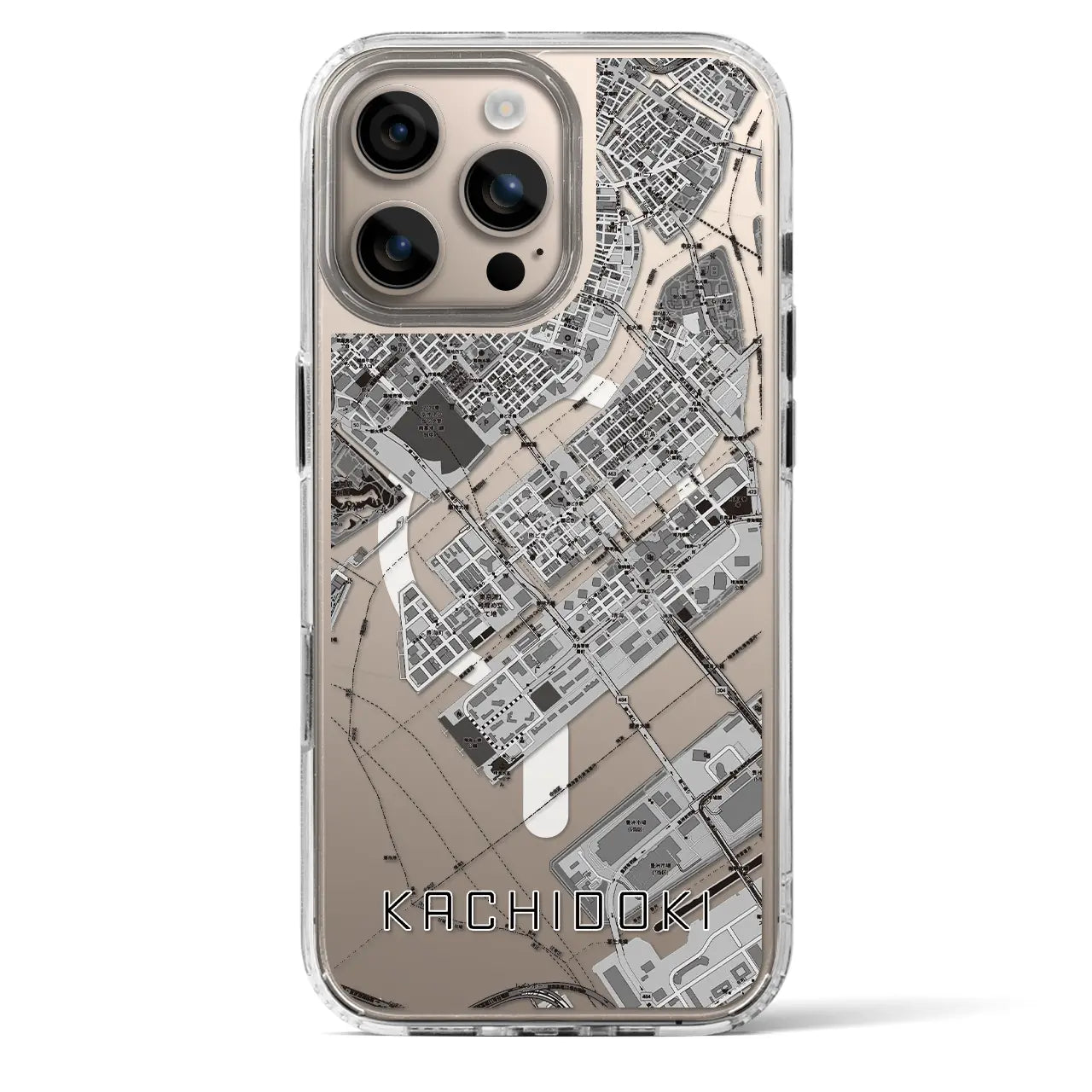 【勝どき(東京都)】地図柄iPhoneケース(MagSafeタイプ)