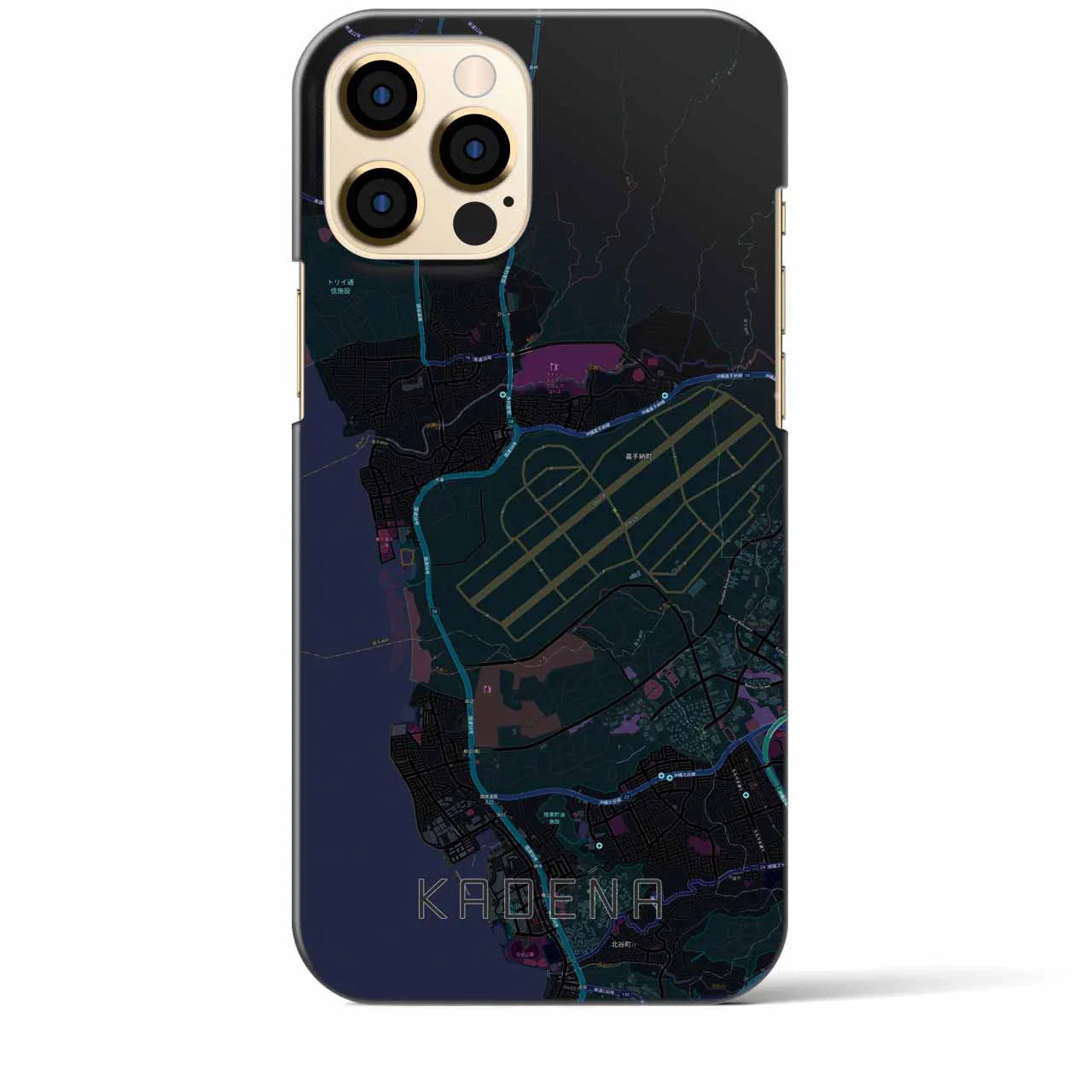 【嘉手納(沖縄県)】地図柄iPhoneケース(バックカバータイプ)