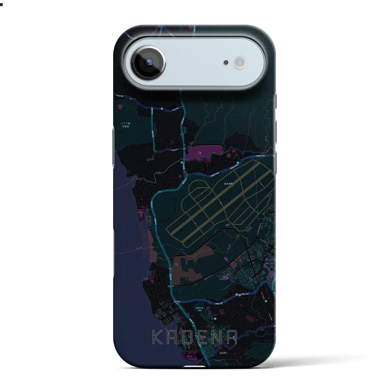 【嘉手納(沖縄県)】地図柄iPhoneケース(バックカバータイプ)