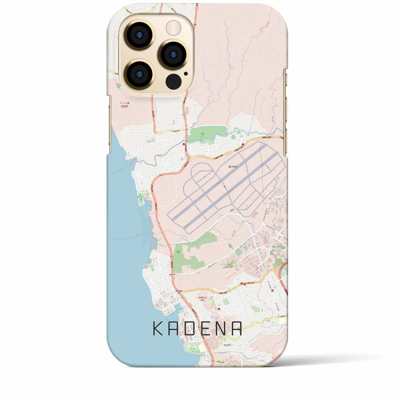 【嘉手納(沖縄県)】地図柄iPhoneケース(バックカバータイプ)