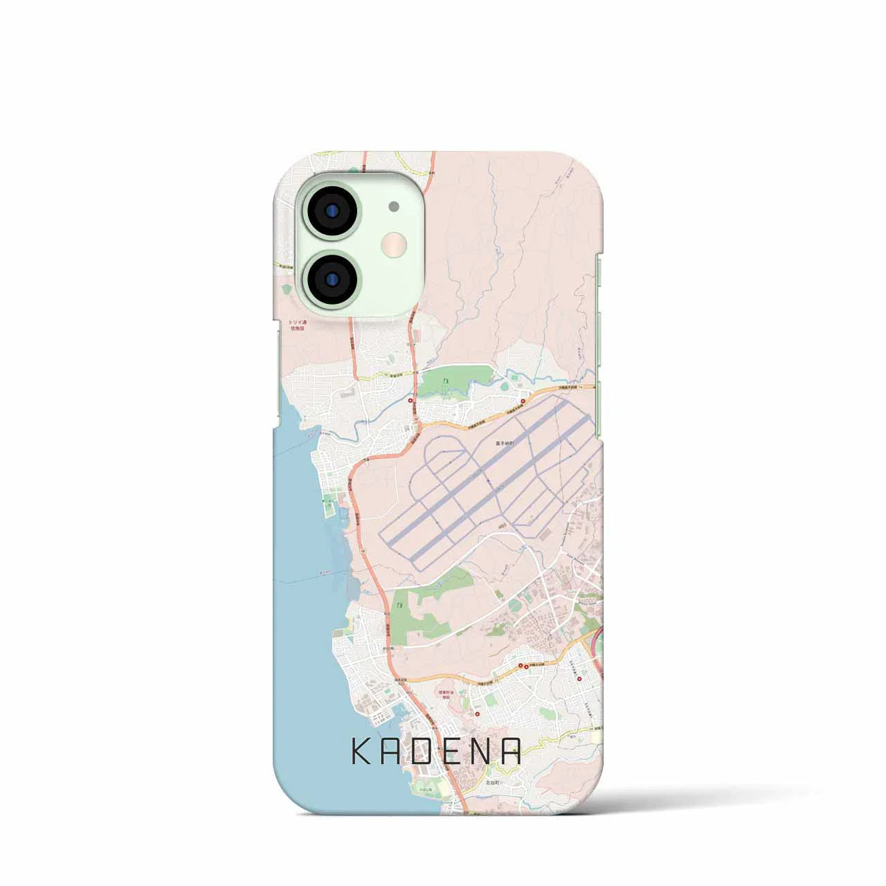 【嘉手納(沖縄県)】地図柄iPhoneケース(バックカバータイプ)