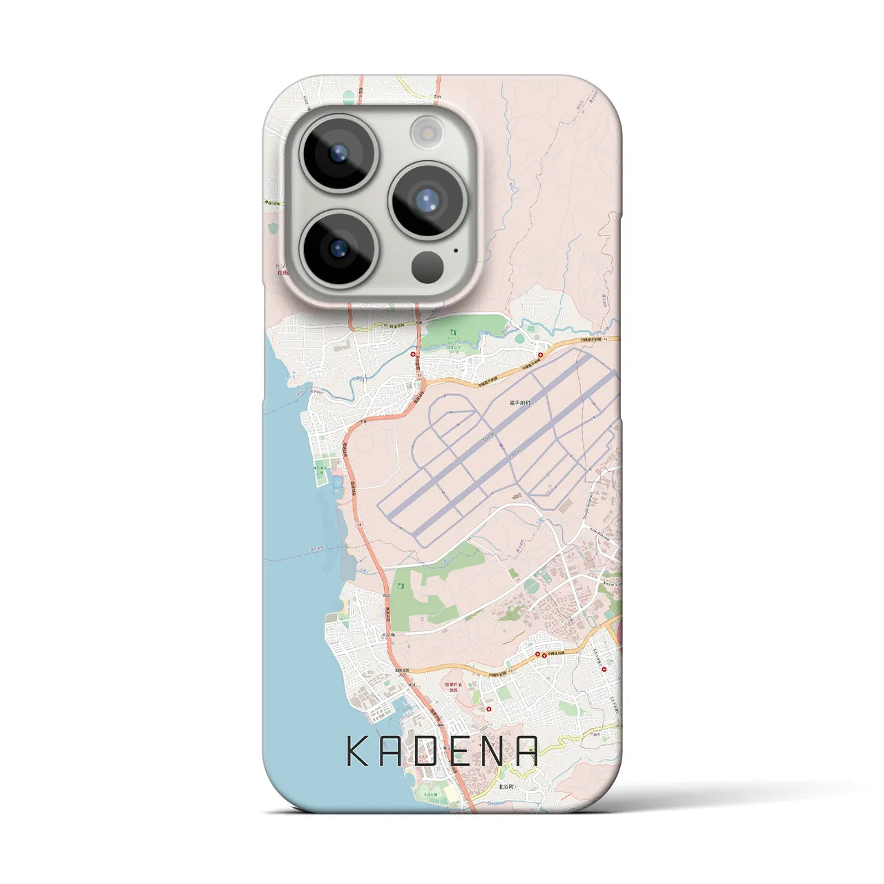 【嘉手納(沖縄県)】地図柄iPhoneケース(バックカバータイプ)