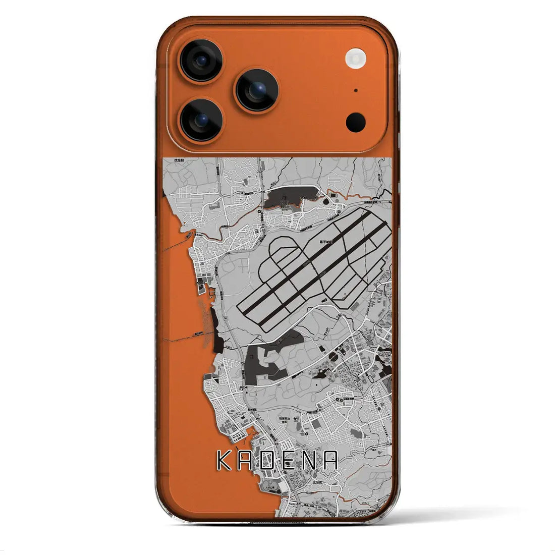 【嘉手納(沖縄県)】地図柄iPhoneケース(クリアタイプ)