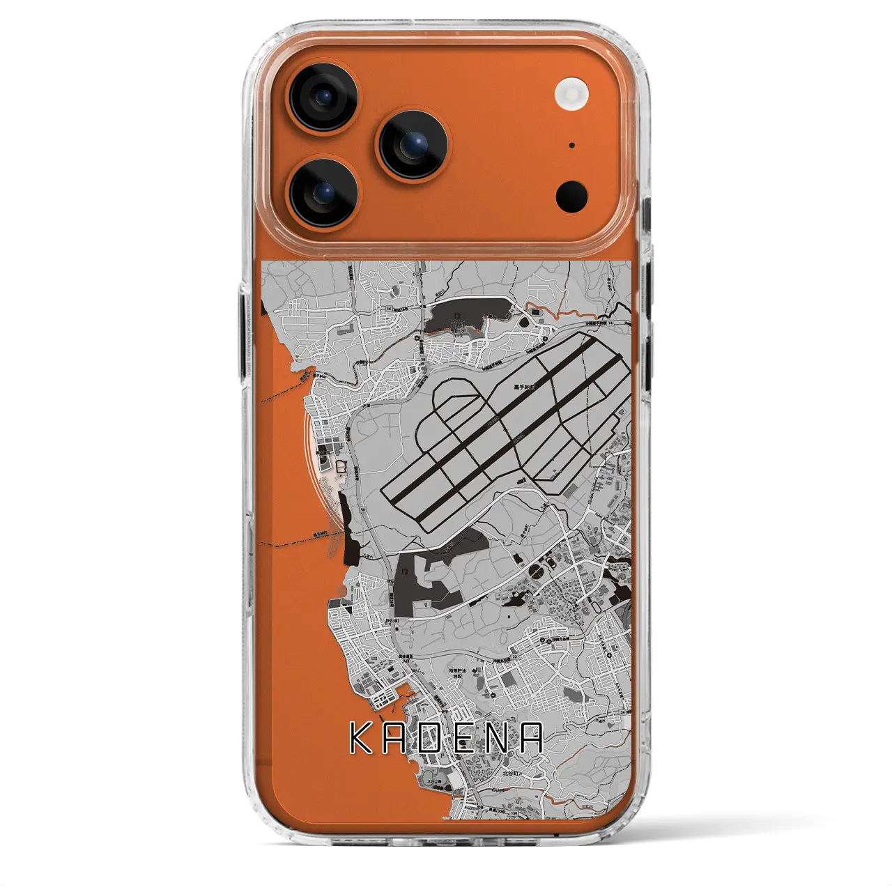 【嘉手納(沖縄県)】地図柄iPhoneケース(MagSafeタイプ)