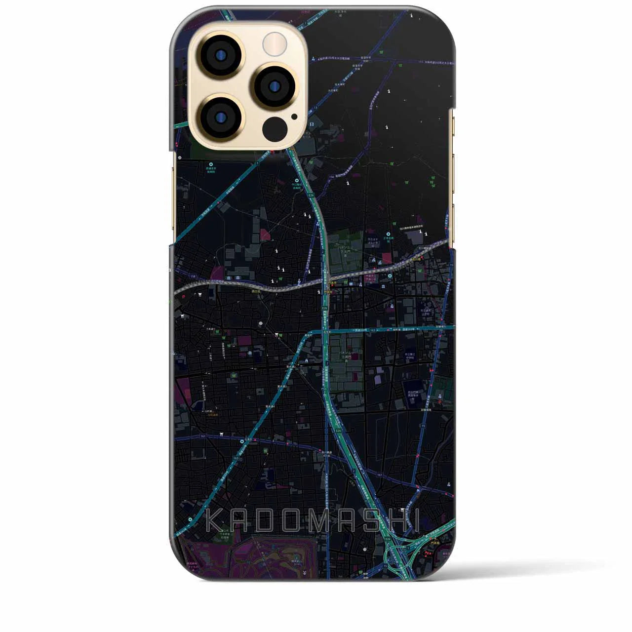 【門真市(大阪府)】地図柄iPhoneケース(バックカバータイプ)