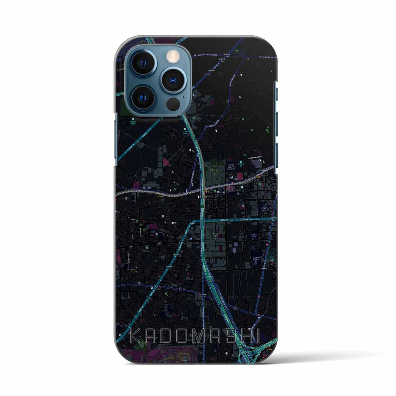 【門真市(大阪府)】地図柄iPhoneケース(バックカバータイプ)