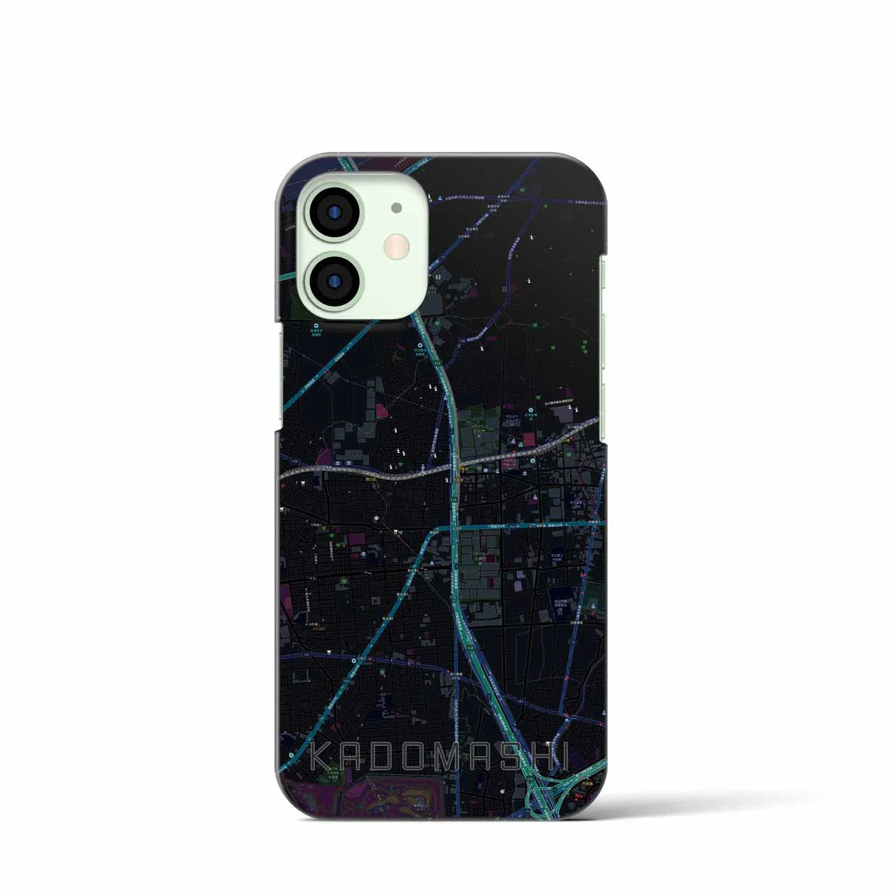 【門真市(大阪府)】地図柄iPhoneケース(バックカバータイプ)