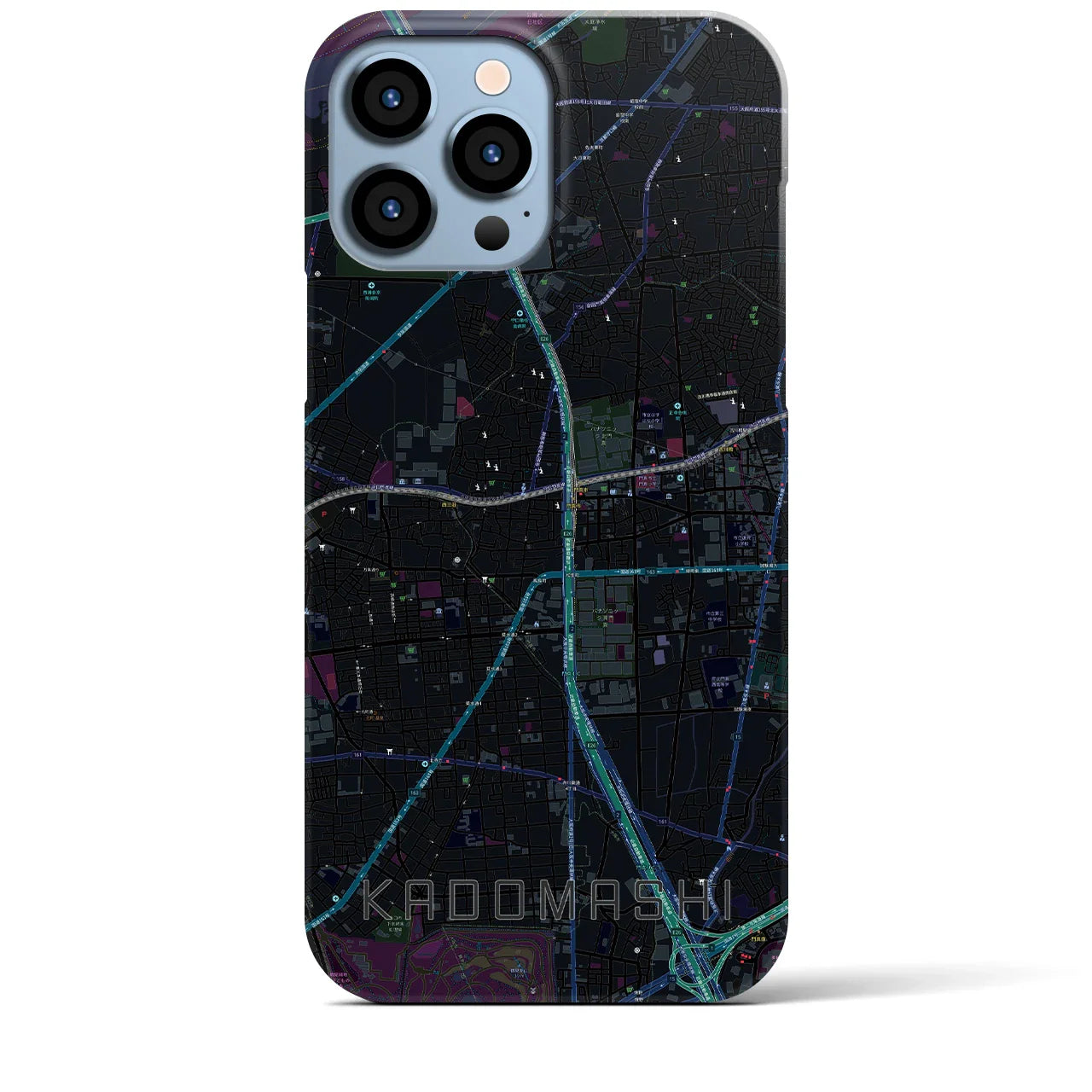 【門真市(大阪府)】地図柄iPhoneケース(バックカバータイプ)