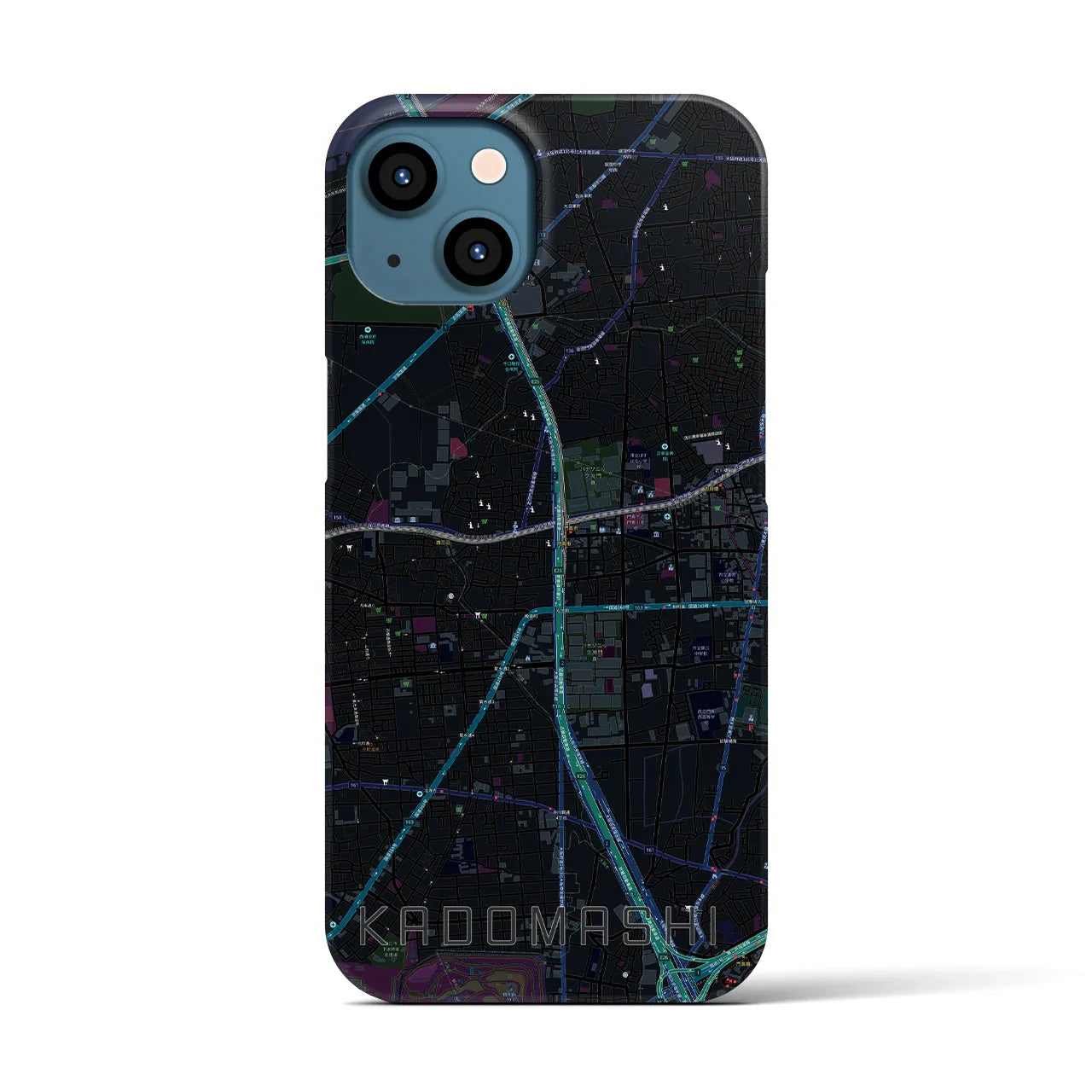 【門真市(大阪府)】地図柄iPhoneケース(バックカバータイプ)