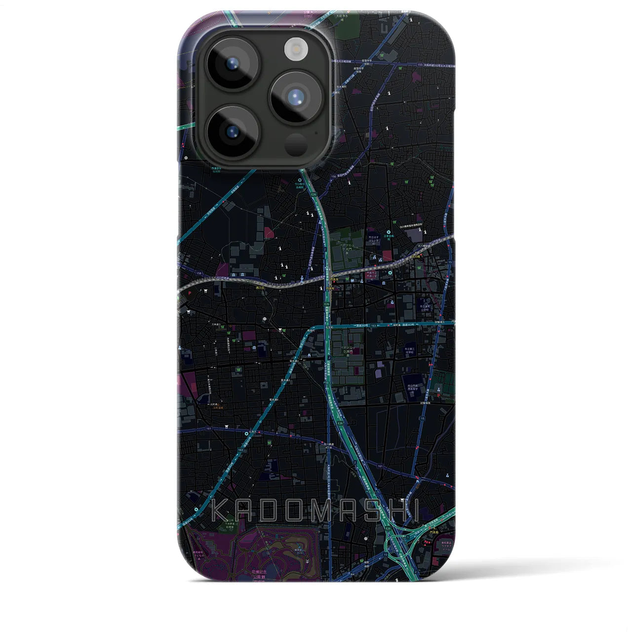 【門真市(大阪府)】地図柄iPhoneケース(バックカバータイプ)