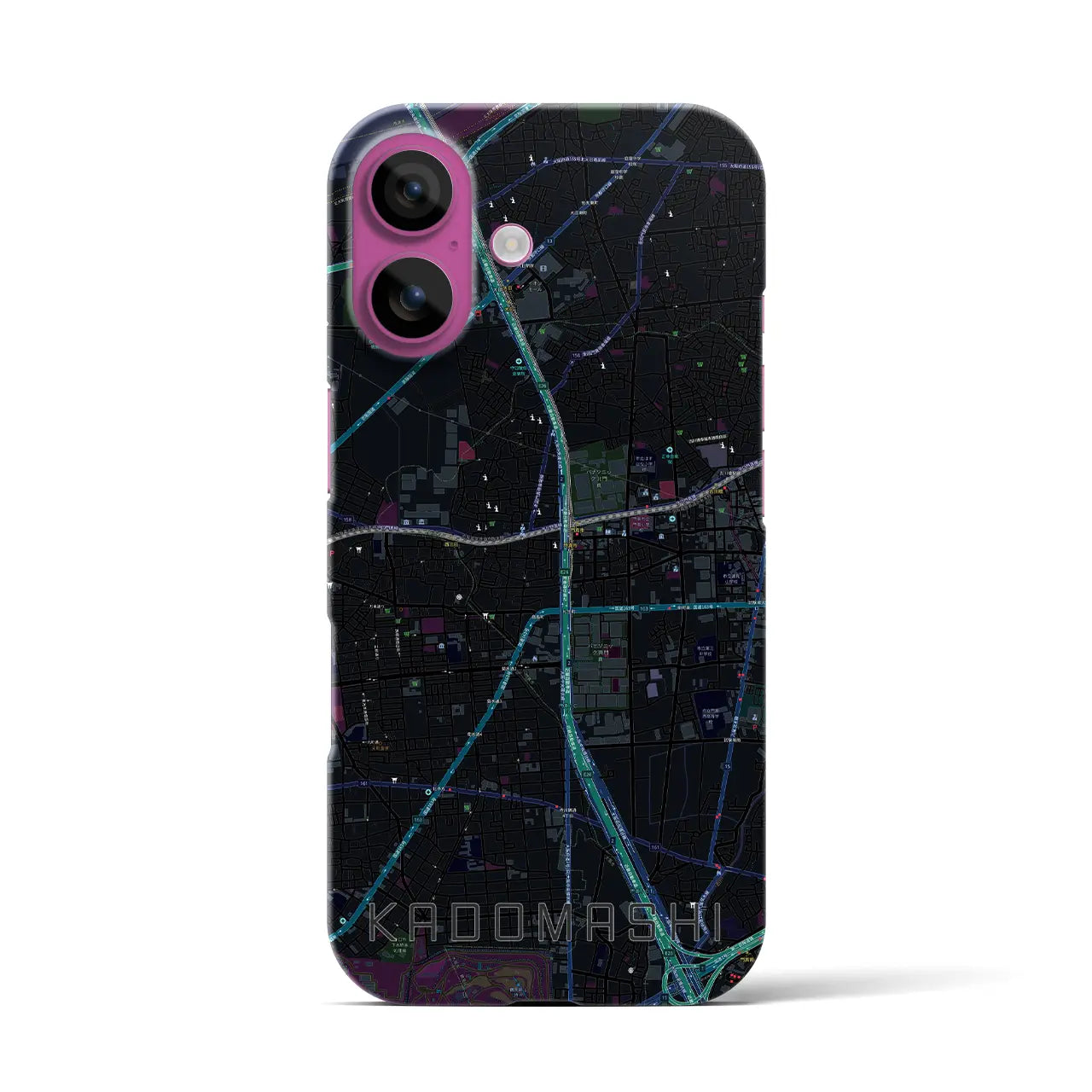 【門真市(大阪府)】地図柄iPhoneケース(バックカバータイプ)