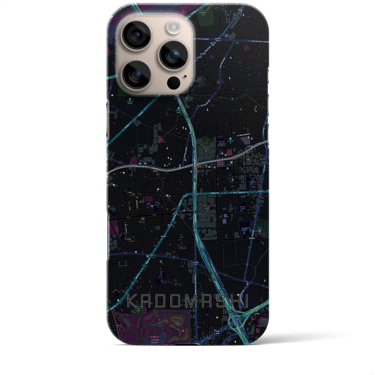 【門真市(大阪府)】地図柄iPhoneケース(バックカバータイプ)