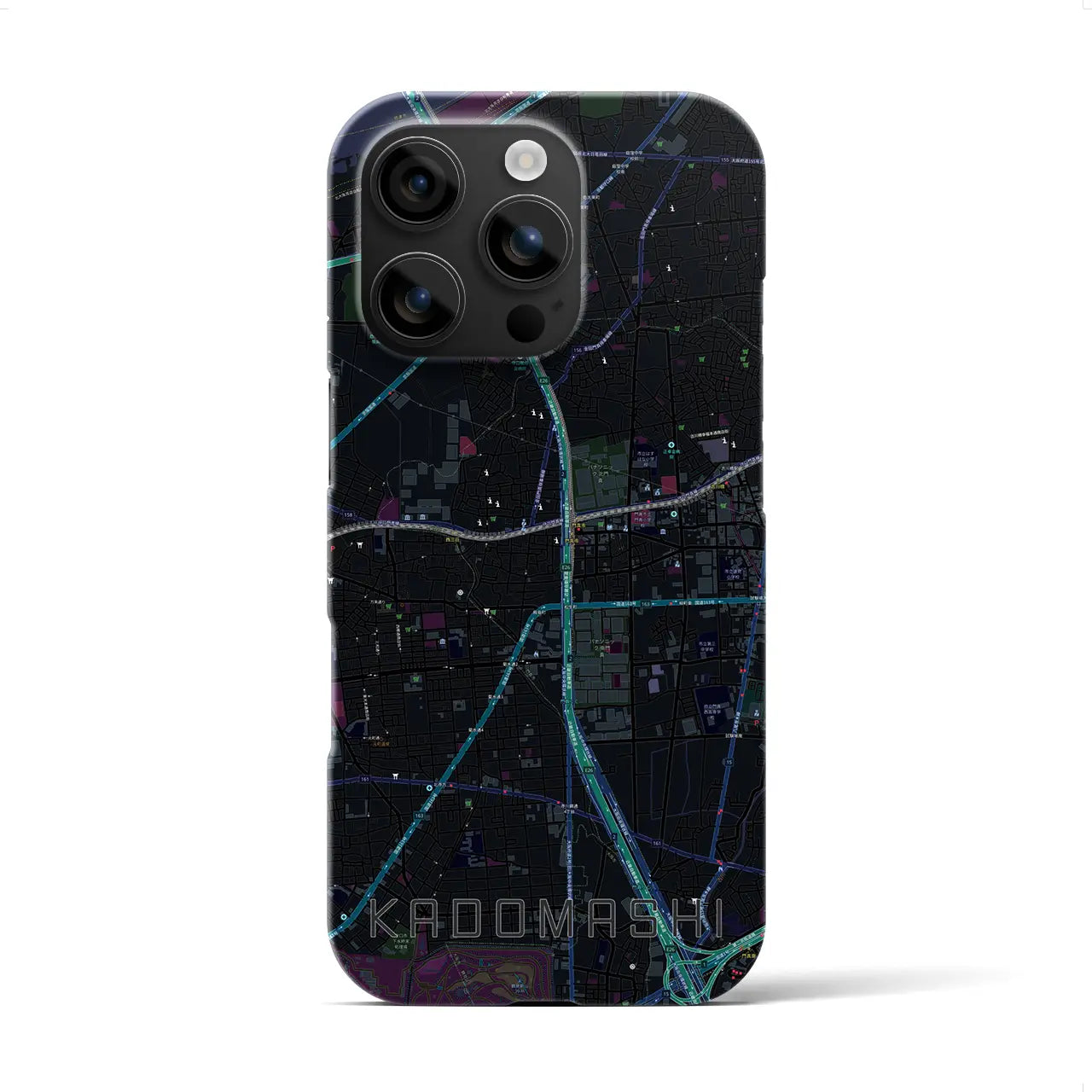 【門真市(大阪府)】地図柄iPhoneケース(バックカバータイプ)