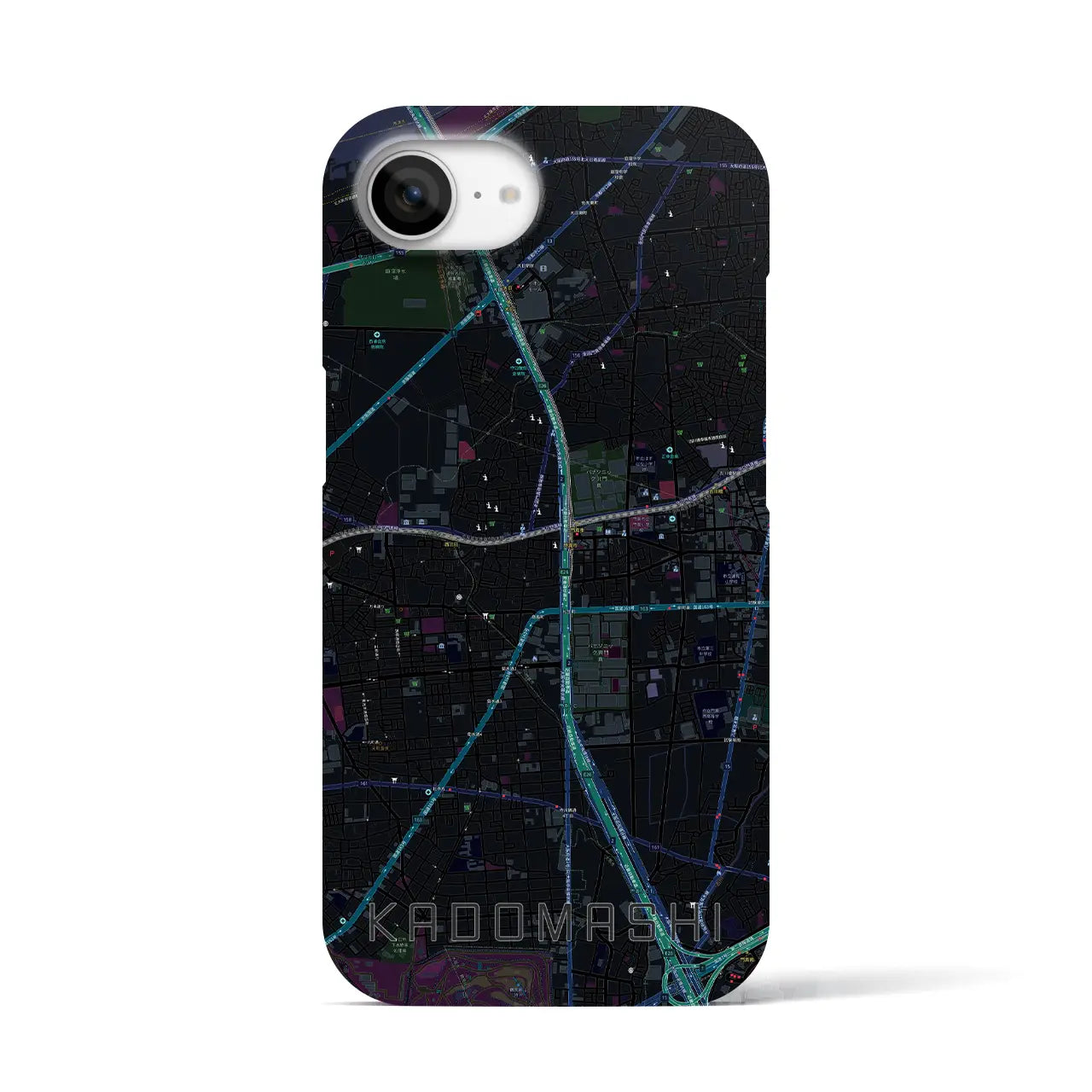 【門真市(大阪府)】地図柄iPhoneケース(バックカバータイプ)