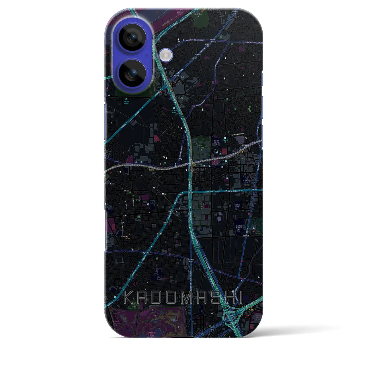 【門真市(大阪府)】地図柄iPhoneケース(バックカバータイプ)