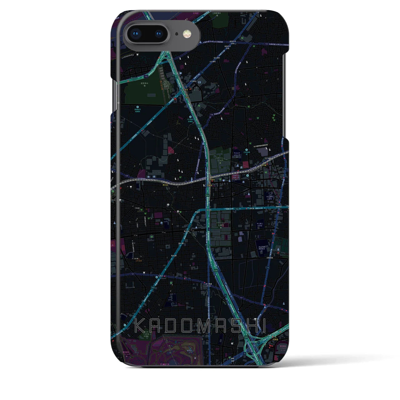 【門真市(大阪府)】地図柄iPhoneケース(バックカバータイプ)