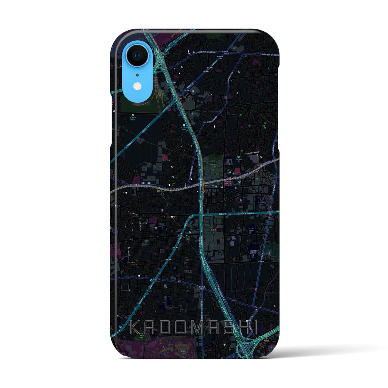 【門真市(大阪府)】地図柄iPhoneケース(バックカバータイプ)