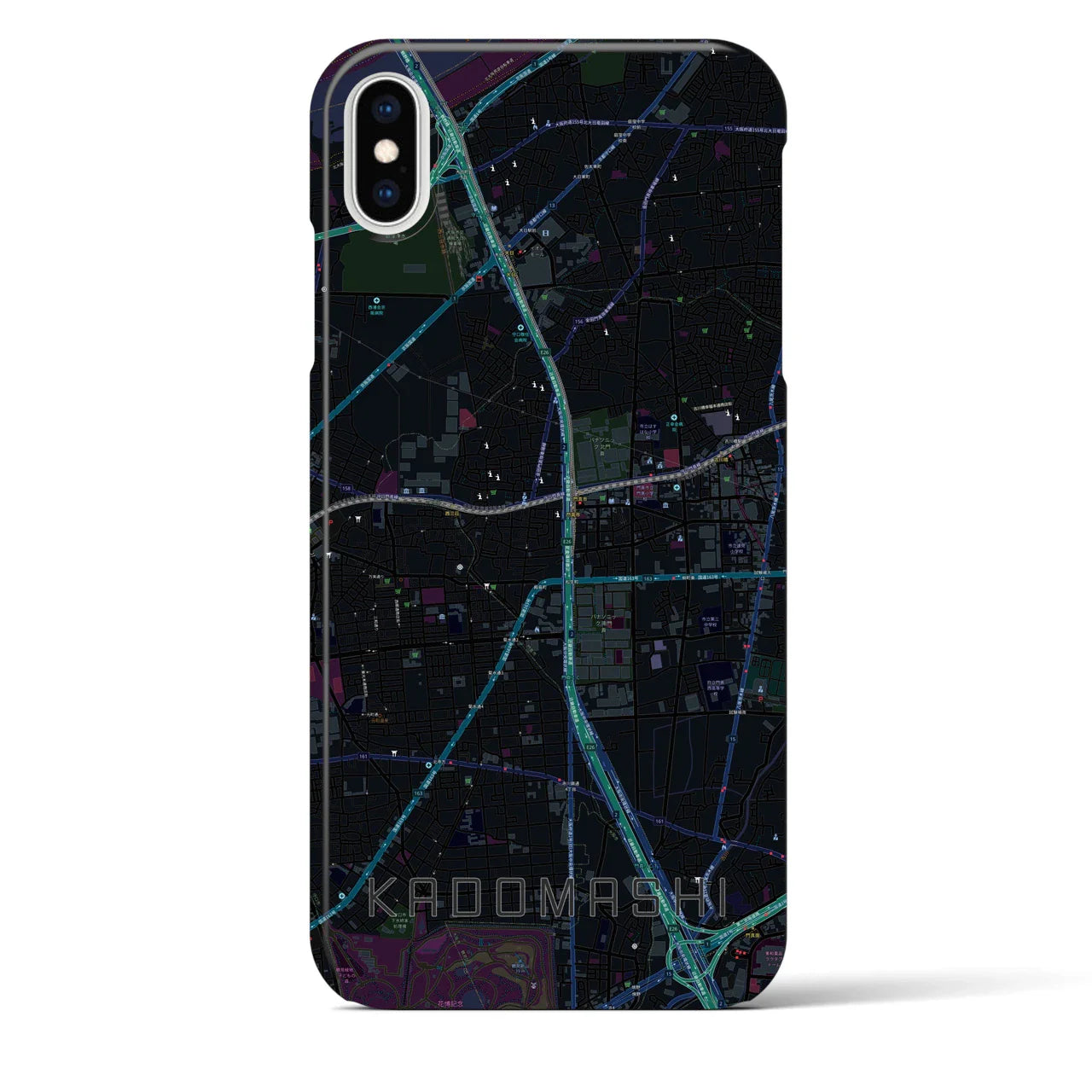 【門真市(大阪府)】地図柄iPhoneケース(バックカバータイプ)