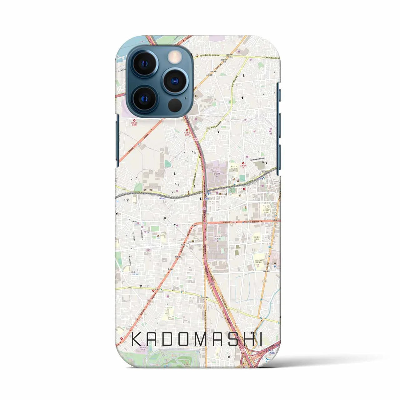 【門真市(大阪府)】地図柄iPhoneケース(バックカバータイプ)