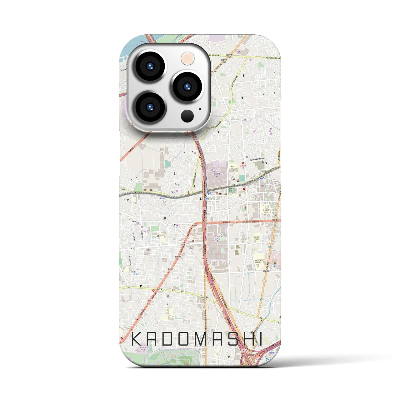 【門真市(大阪府)】地図柄iPhoneケース(バックカバータイプ)