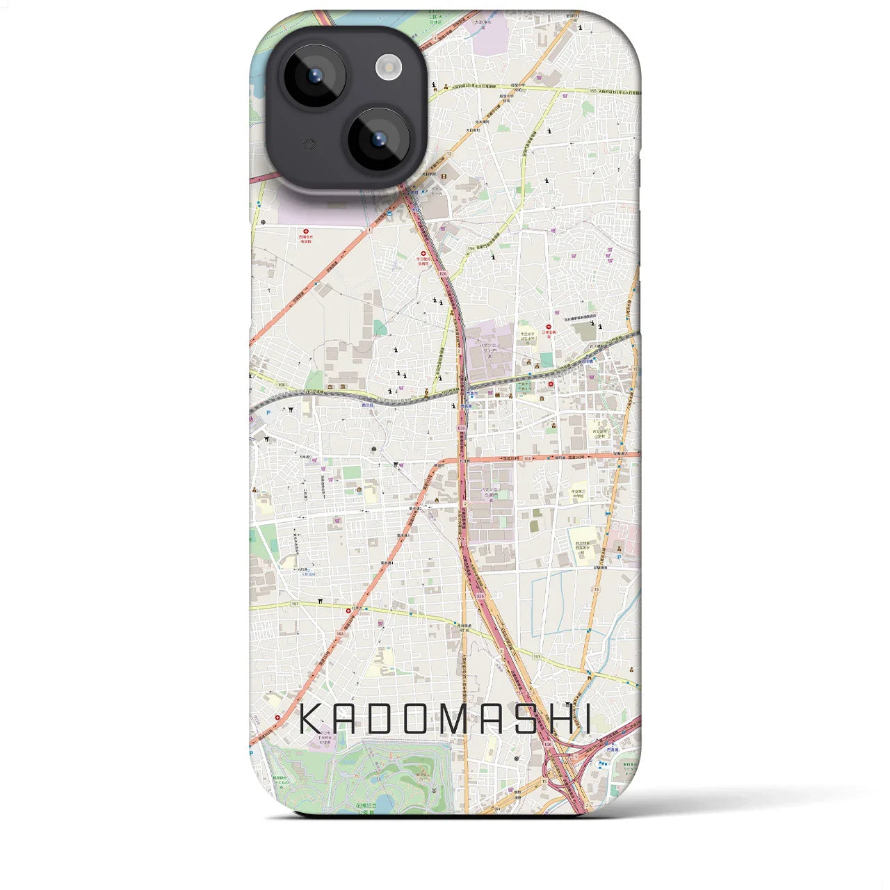 【門真市(大阪府)】地図柄iPhoneケース(バックカバータイプ)