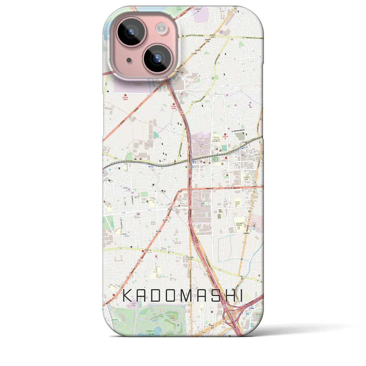 【門真市(大阪府)】地図柄iPhoneケース(バックカバータイプ)