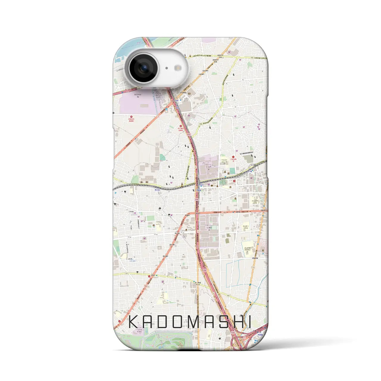 【門真市(大阪府)】地図柄iPhoneケース(バックカバータイプ)
