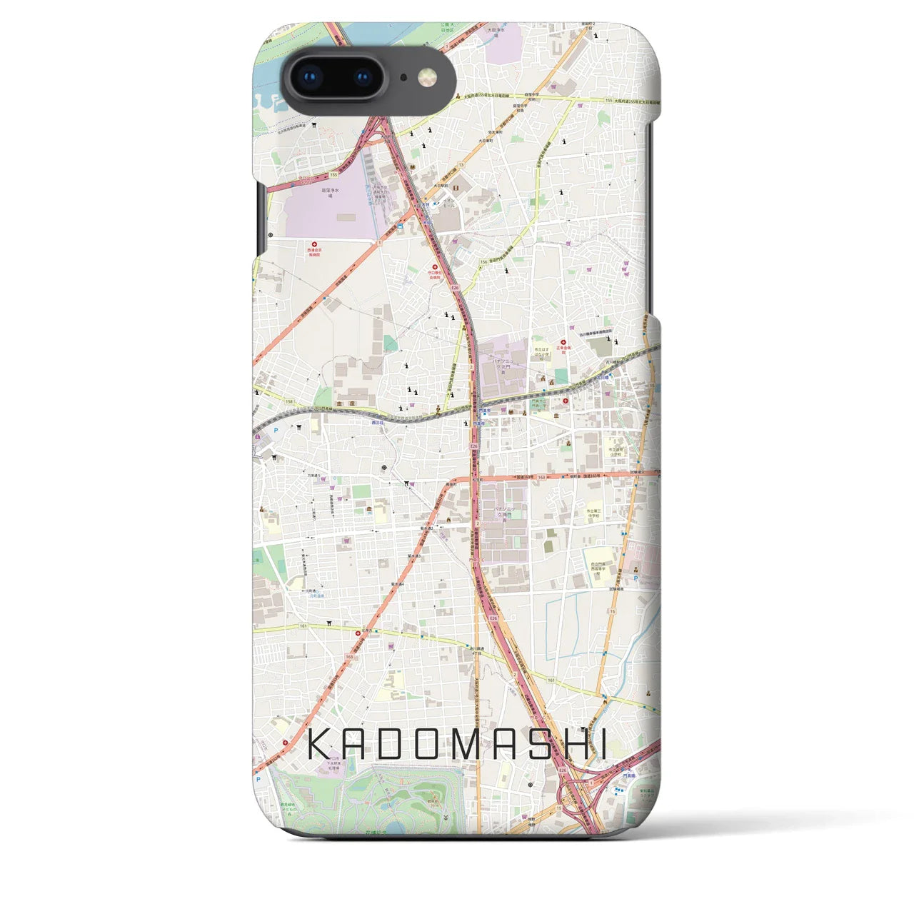 【門真市(大阪府)】地図柄iPhoneケース(バックカバータイプ)