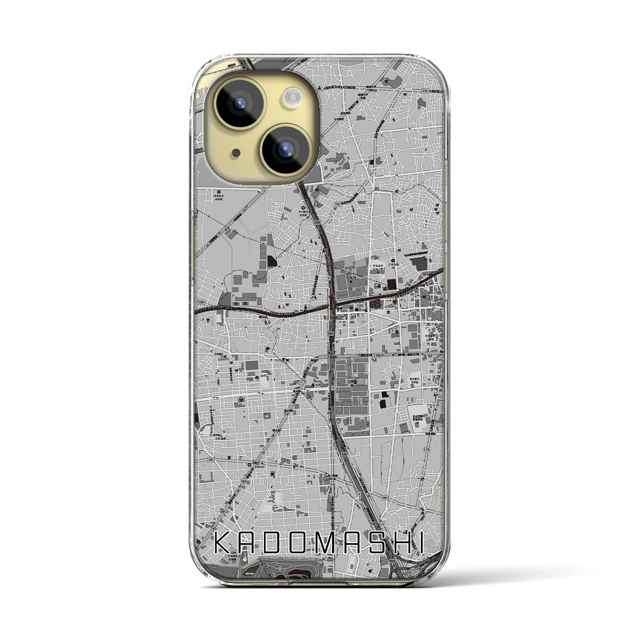 【門真市(大阪府)】地図柄iPhoneケース(クリアタイプ)