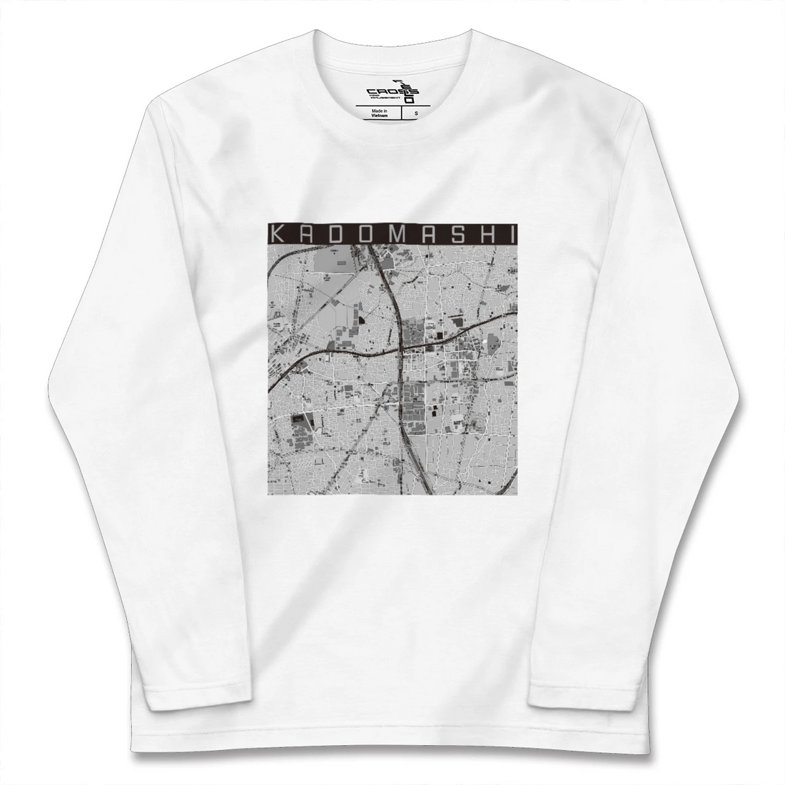 【門真市(大阪府)】地図柄ロングスリーブTシャツ