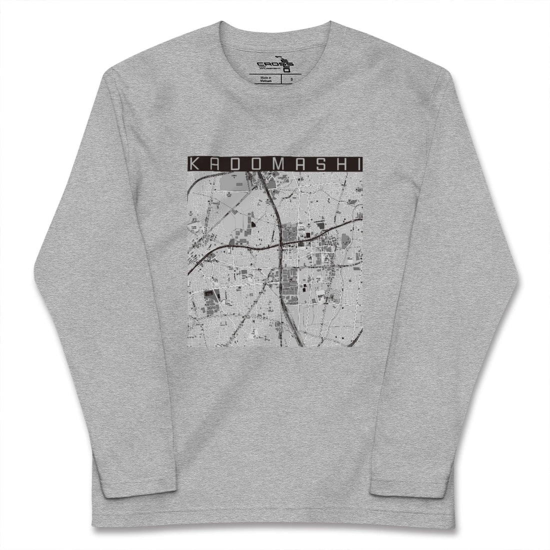 【門真市(大阪府)】地図柄ロングスリーブTシャツ