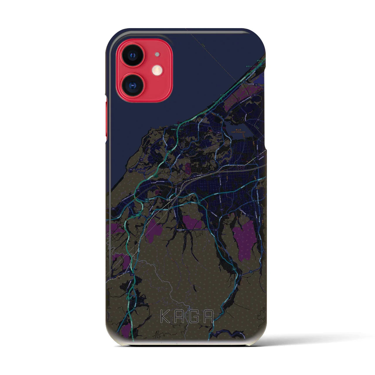 【加賀(石川県)】地図柄iPhoneケース(バックカバータイプ)