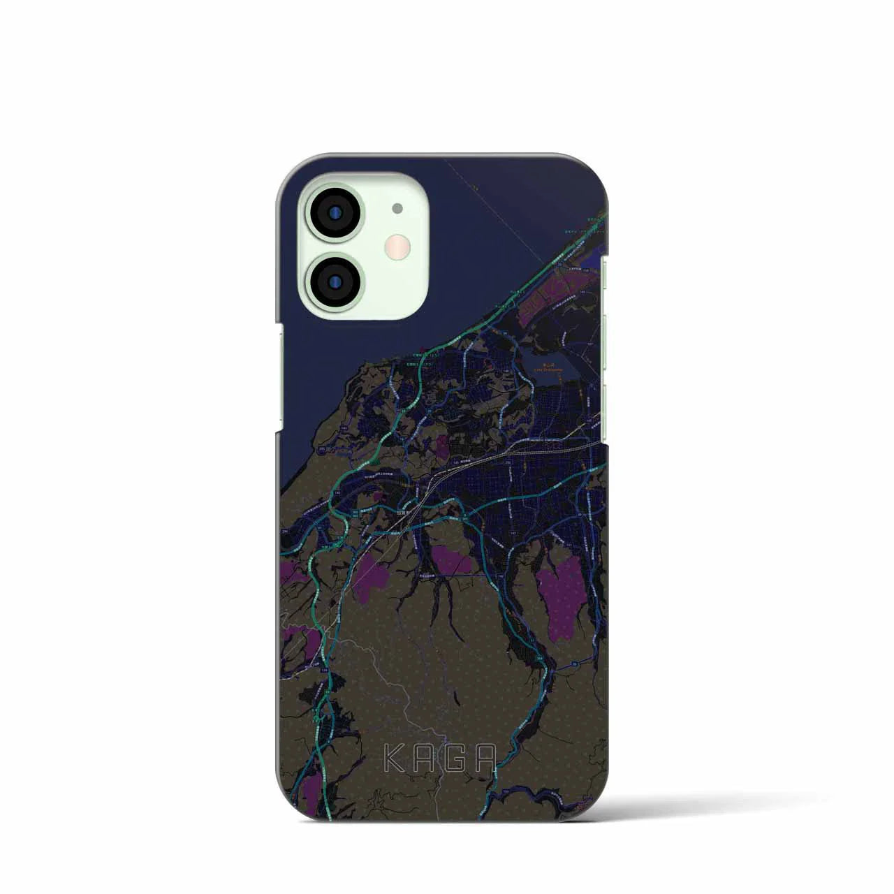 【加賀(石川県)】地図柄iPhoneケース(バックカバータイプ)