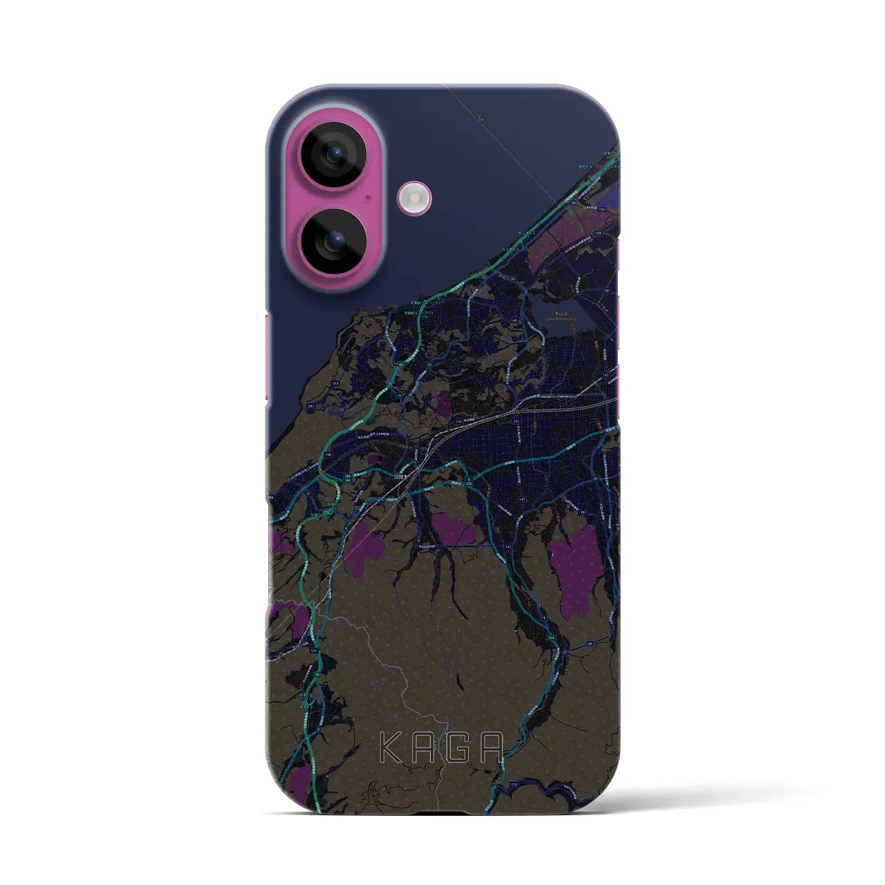 【加賀(石川県)】地図柄iPhoneケース(バックカバータイプ)